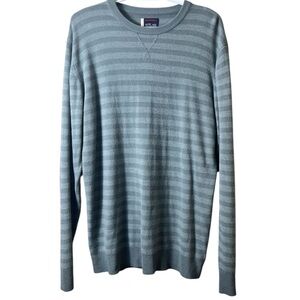 Vintage Union Bay Striped Sweater – Size XL – Grayish Green‎ Minimalist Classic